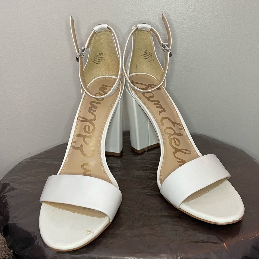 Sam Edelman White Sandals Size 9.5